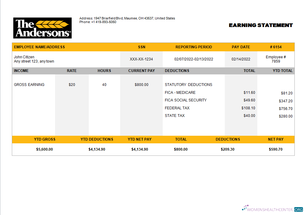 Download USA food production company employee sheet Photoshop template